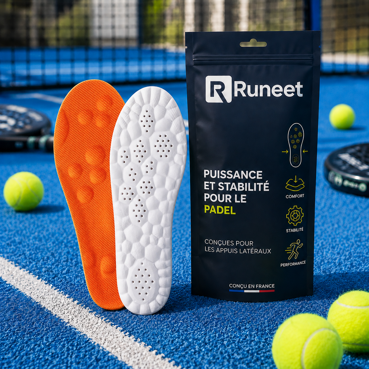 Semelles Padel RUNEET Orange